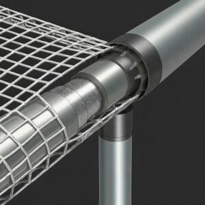  Internal structure of a trampoline net poles pole, illustrating its strength and design.