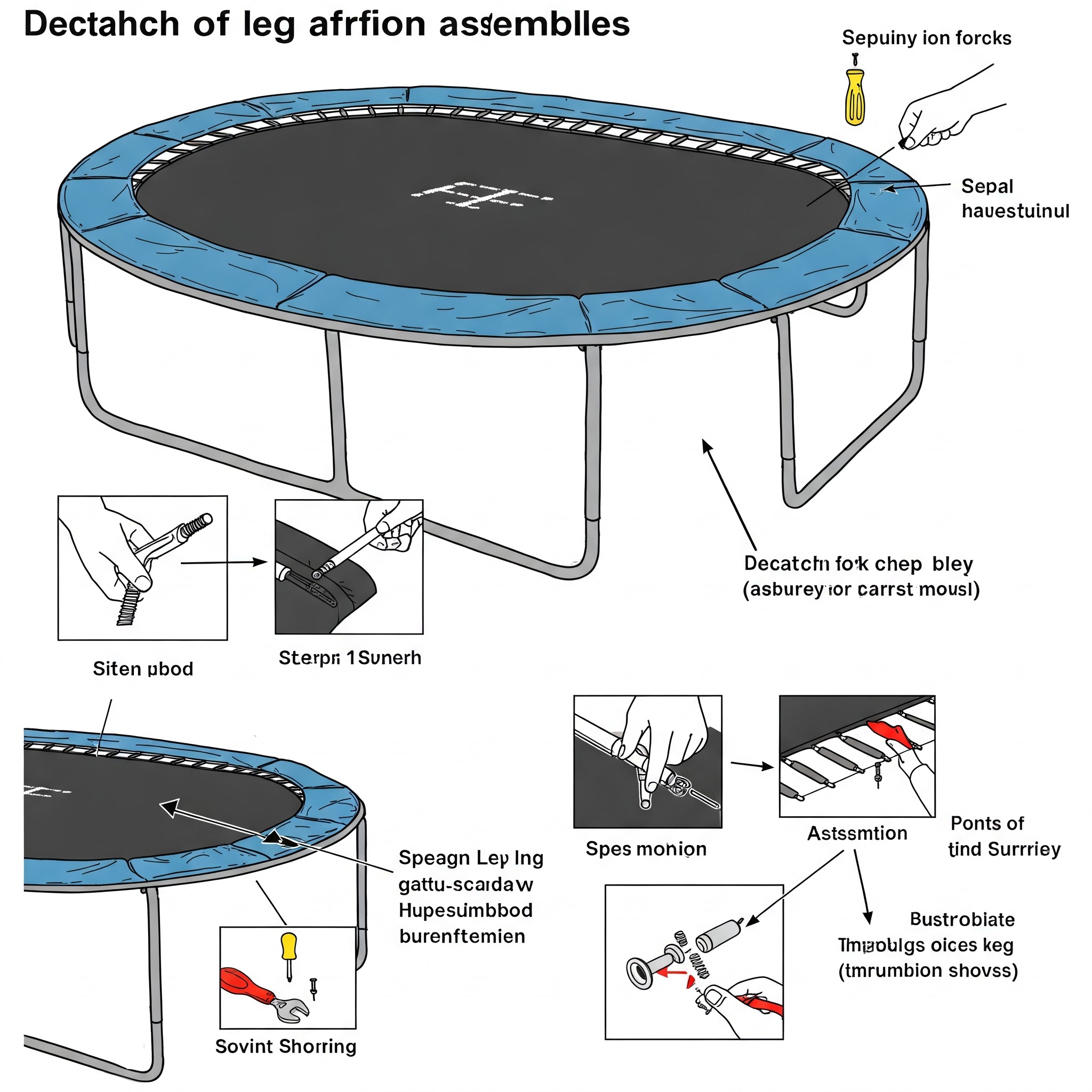 Trampoline Ripping 10 Simple Steps How to Take Apart a Trampoline Safely for Storage or ...