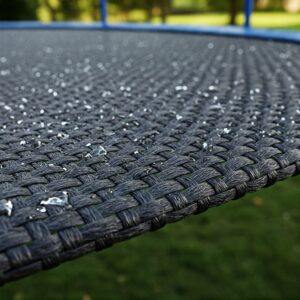 Trampoline Pad measuring size diagram showing how to accurately measure a trampoline frame for the correct replacement pad size.