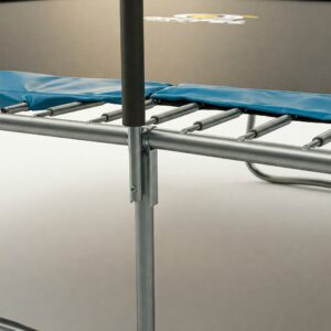 Close-up illustration of the sturdy frame construction of a propel trampoline.