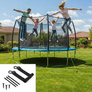"Illustrating the safety benefits of using an anchor trampoline."