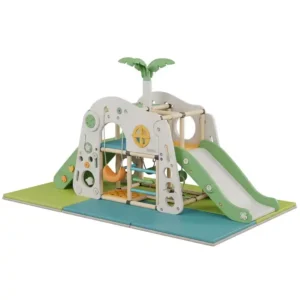 Compact infant indoor jungle gym designed for small spaces, fitting perfectly in a home play area.