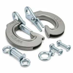 Close-up of robust, rust-resistant swing hangers and mounting hardware, essential swing set accessories for secure adult use.