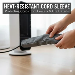 Installing a heat-resistant sleeve on a power cord, a method for protecting cords from heaters and radiators.