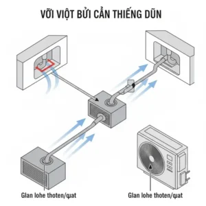 Illustration showing incorrect smoke detectors placement in nursery near air vents or fans.