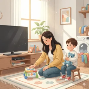 A picture of natural and safe products, such as vinegar and water, used for keeping baby toys clean.