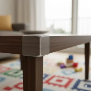 Clear silicone corner protectors for furniture provided by the best baby proofing brands affordable.
