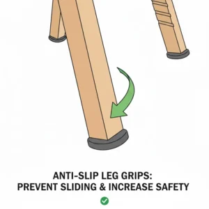 Using anti-slip floor grips as a method for securing high chair to avoid tipping over.