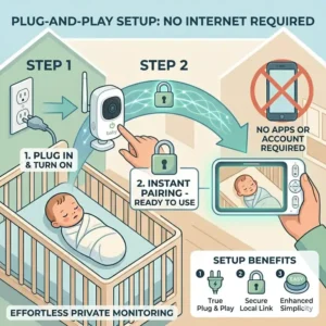 A simple step-by-step guide to setting up a baby monitor that works without internet without using any mobile apps.