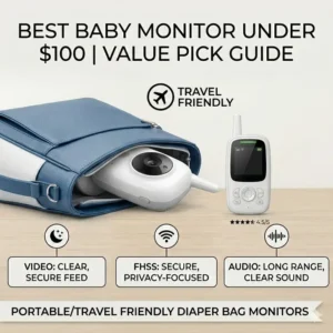 Lightweight and compact design making it the best baby monitor under 100 dollars for travel and portability.