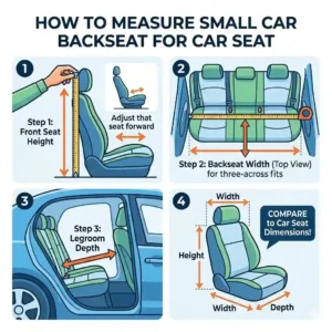 How to measure your vehicle to find the best convertible car seat for small cars.