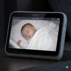 High-quality infrared night vision display on the best baby monitor for travel portable.