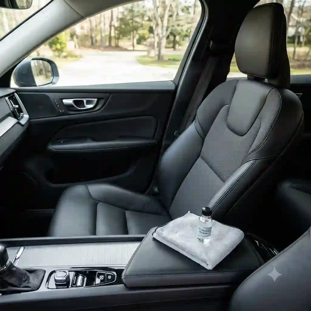 A pristine and freshly detailed vehicle interior showing an expert example of how to clean car seat safely without damage.