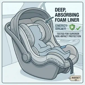 An affordable travel system showing how the best budget infant car seat under 200 clicks easily into a stroller base.