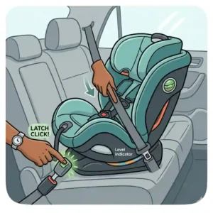 The final crucial step after determining when to switch from infant to convertible car seat is ensuring the new convertible seat is installed correctly using LATCH.