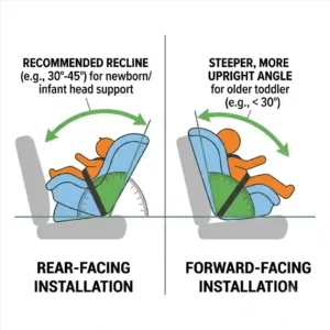A final rear facing vs forward facing safety comparison summary showing correct installation angles for maximum vehicle protection.